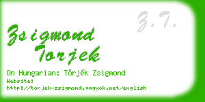 zsigmond torjek business card