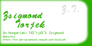 zsigmond torjek business card